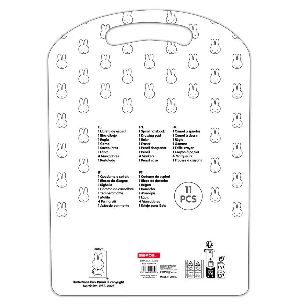 Set di articoli di cancelleria per bambini Miffy Buddy, 11 pezzi in blister 2/2