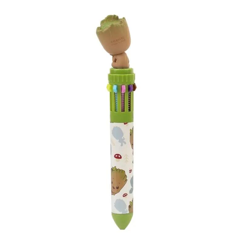Penna multicolore 10 colori con cappuccio 3D per bambini "I Am Groot" in PVC 2/4