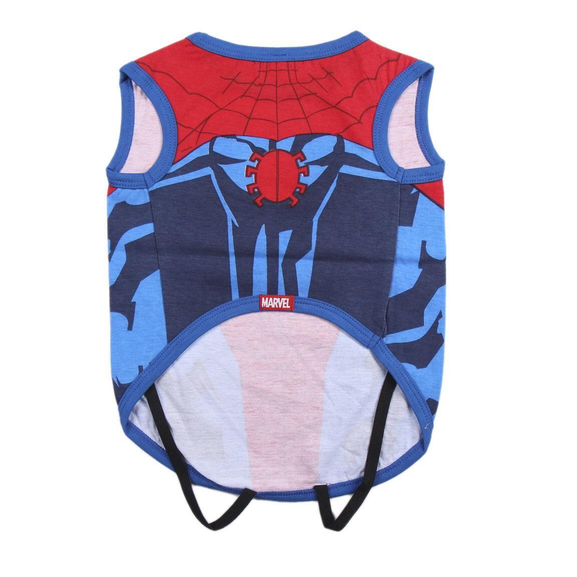 Spiderman-Hunde-T-Shirt, Single-Jersey, weicher Stoff, rot und blau 3/5