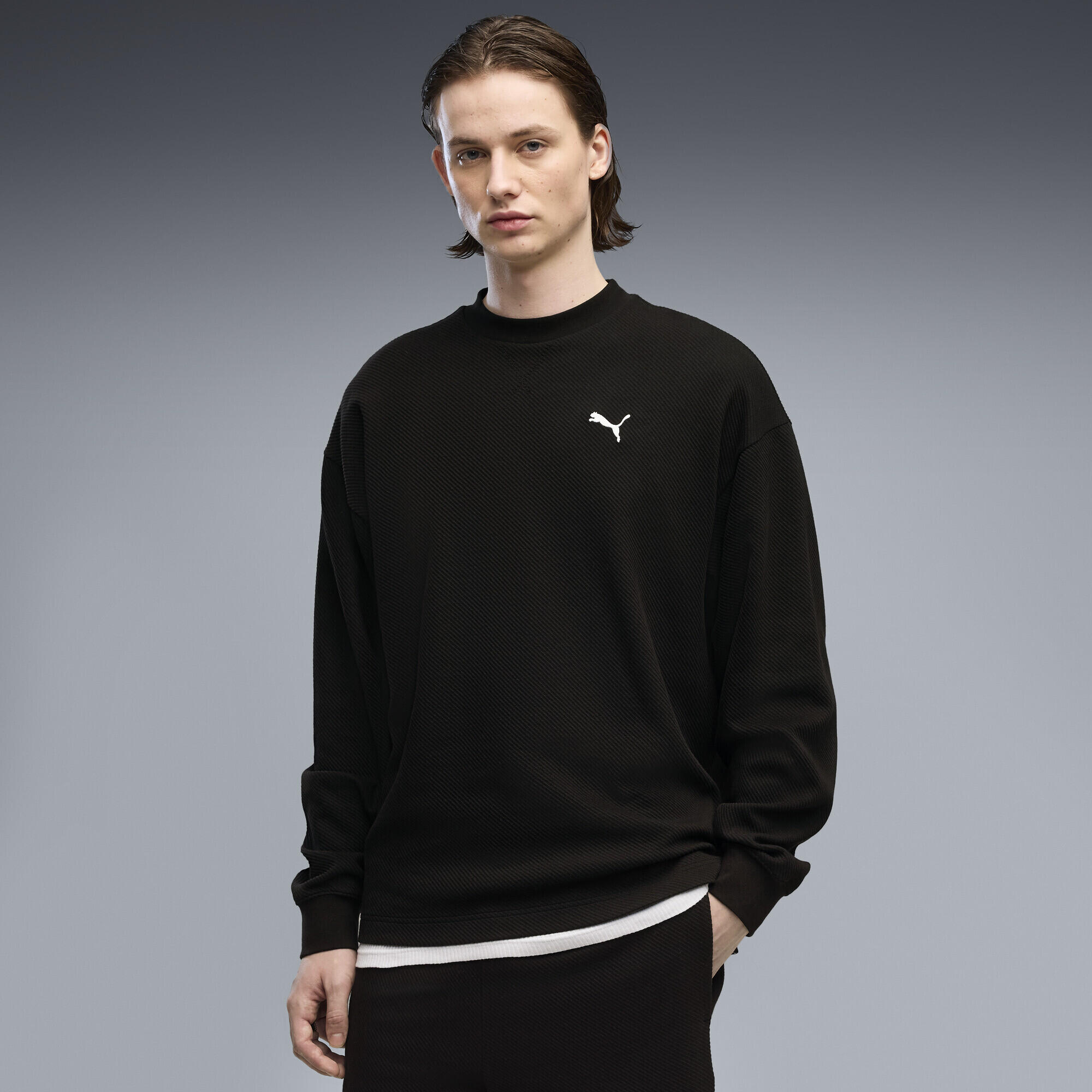 Felpa girocollo Essentials Elevated dal taglio morbido da uomo PUMA 4/5