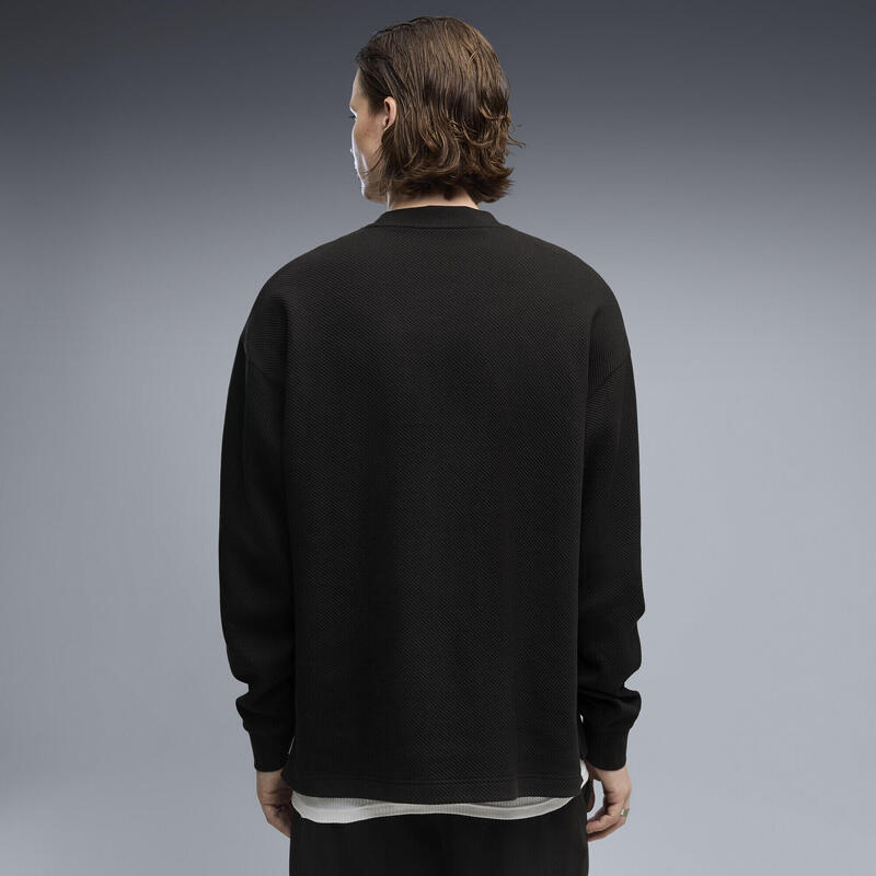 Essentials Elevated Relaxed Material Crew Sweatshirt Bărbați PUMA