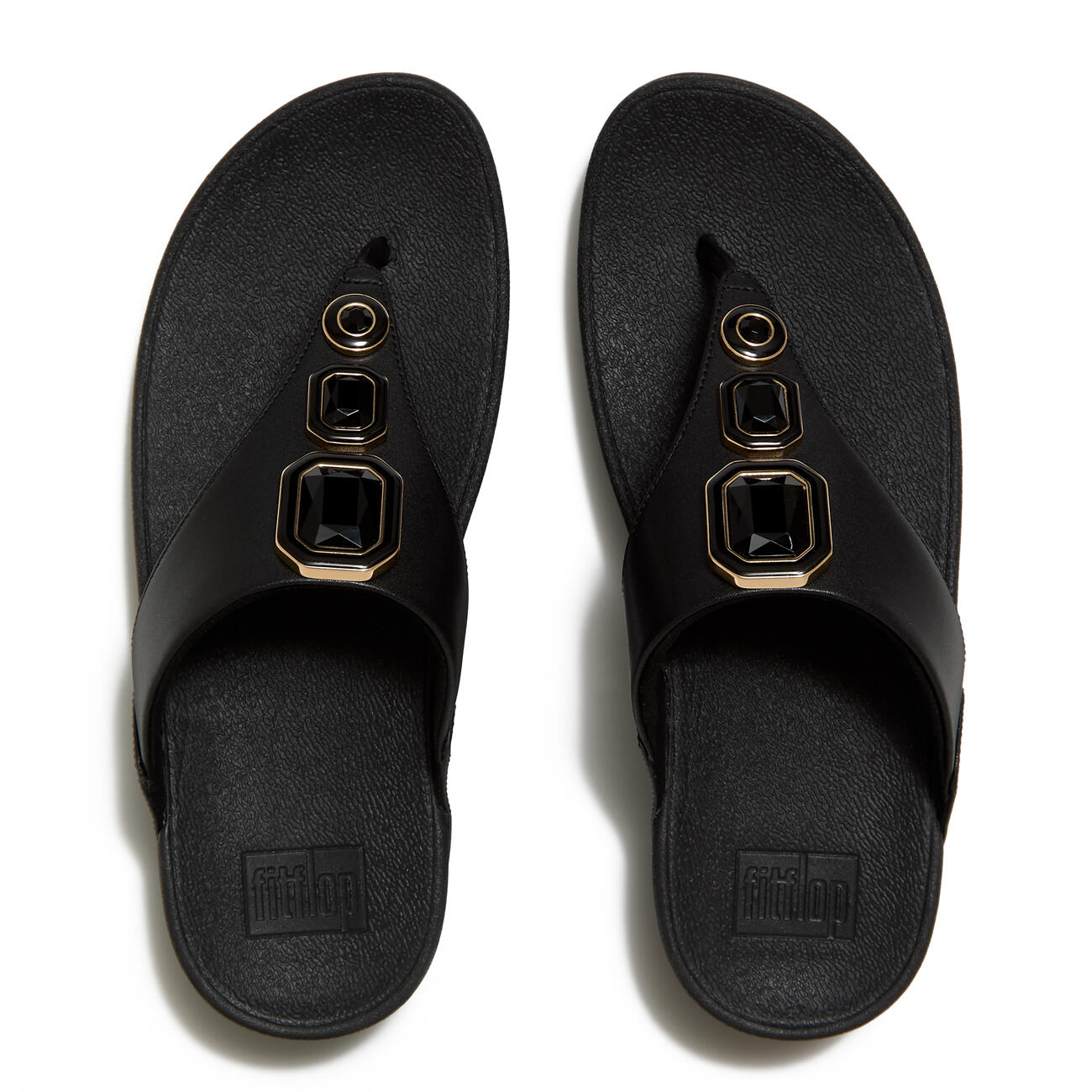 FITFLOP Lulu Bold Crystals teenslippers  ZWART 39 5/7