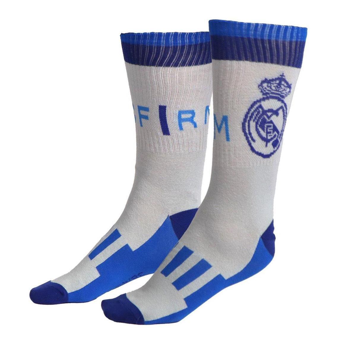 Calcetines Deportivos Infantil Real Madrid de Algodón Suaves Gris y Azul 3/6