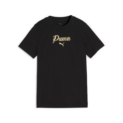 Essentials glitter-t-shirt met opschrift voor jongeren puma