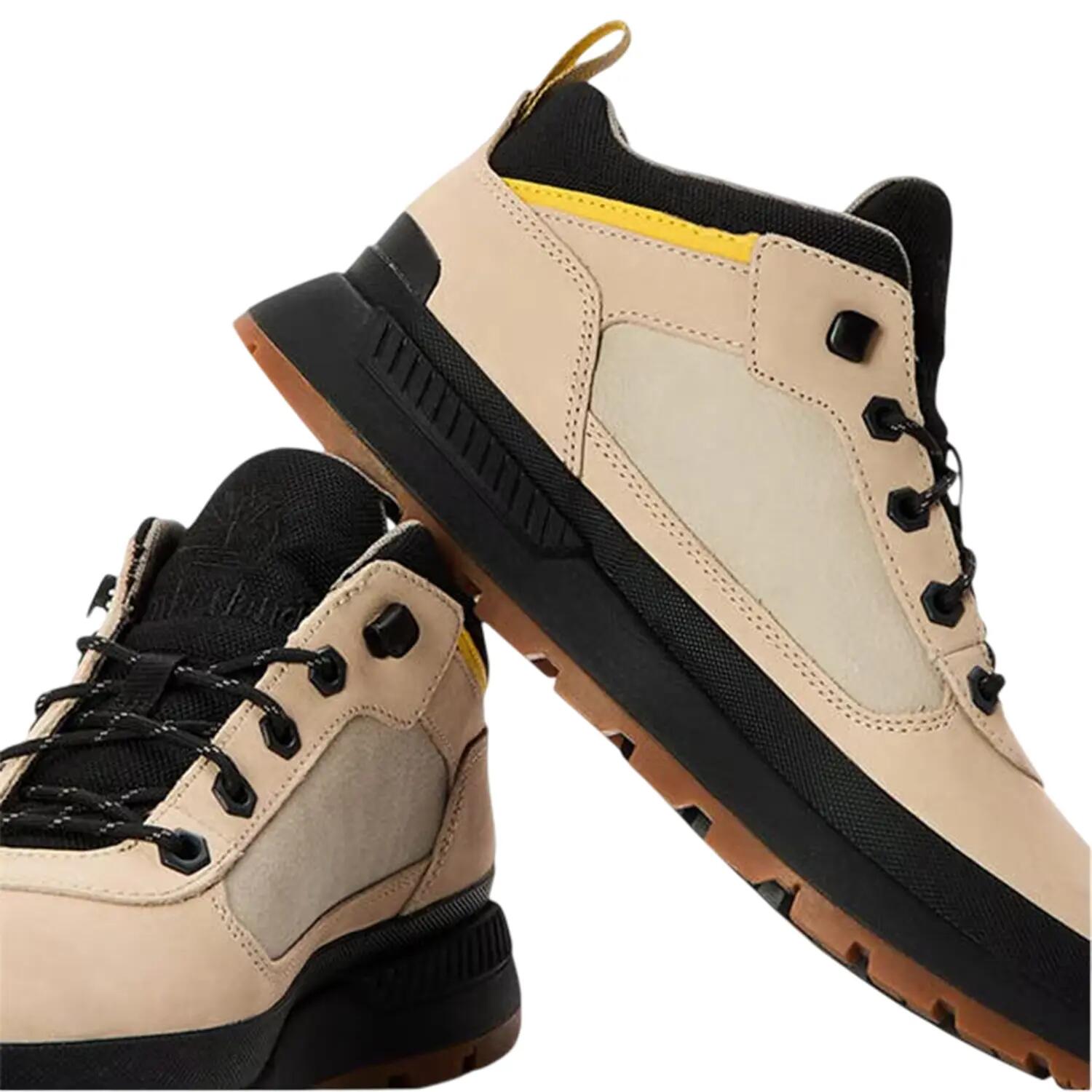 Heren Field Trekker Leren Trainers (Licht Taupe) 4/6