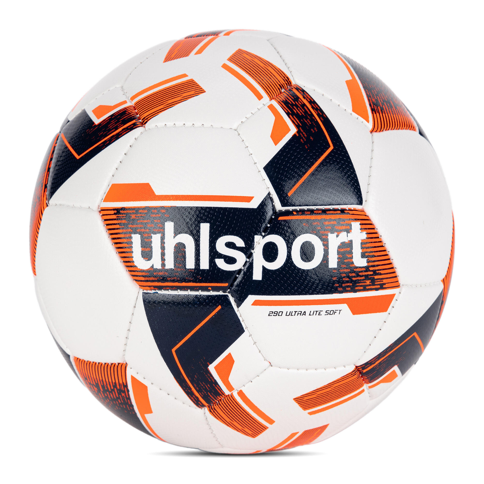 Bola de futebol uhlsport Lite Soft 290 branco/marinho/laranja fluorescente 5/5