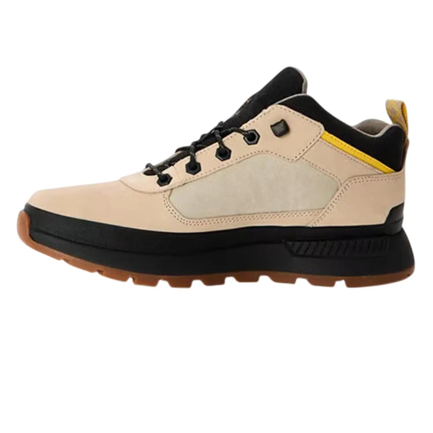 Heren Field Trekker Leren Trainers (Licht Taupe) 2/6