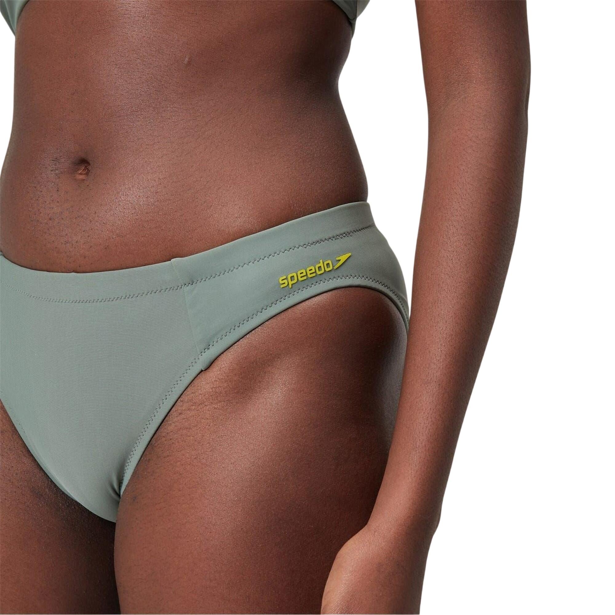 Bas De Maillot De Bain À Taille Haute Motif/style Logo Femme (Vert) 4/5