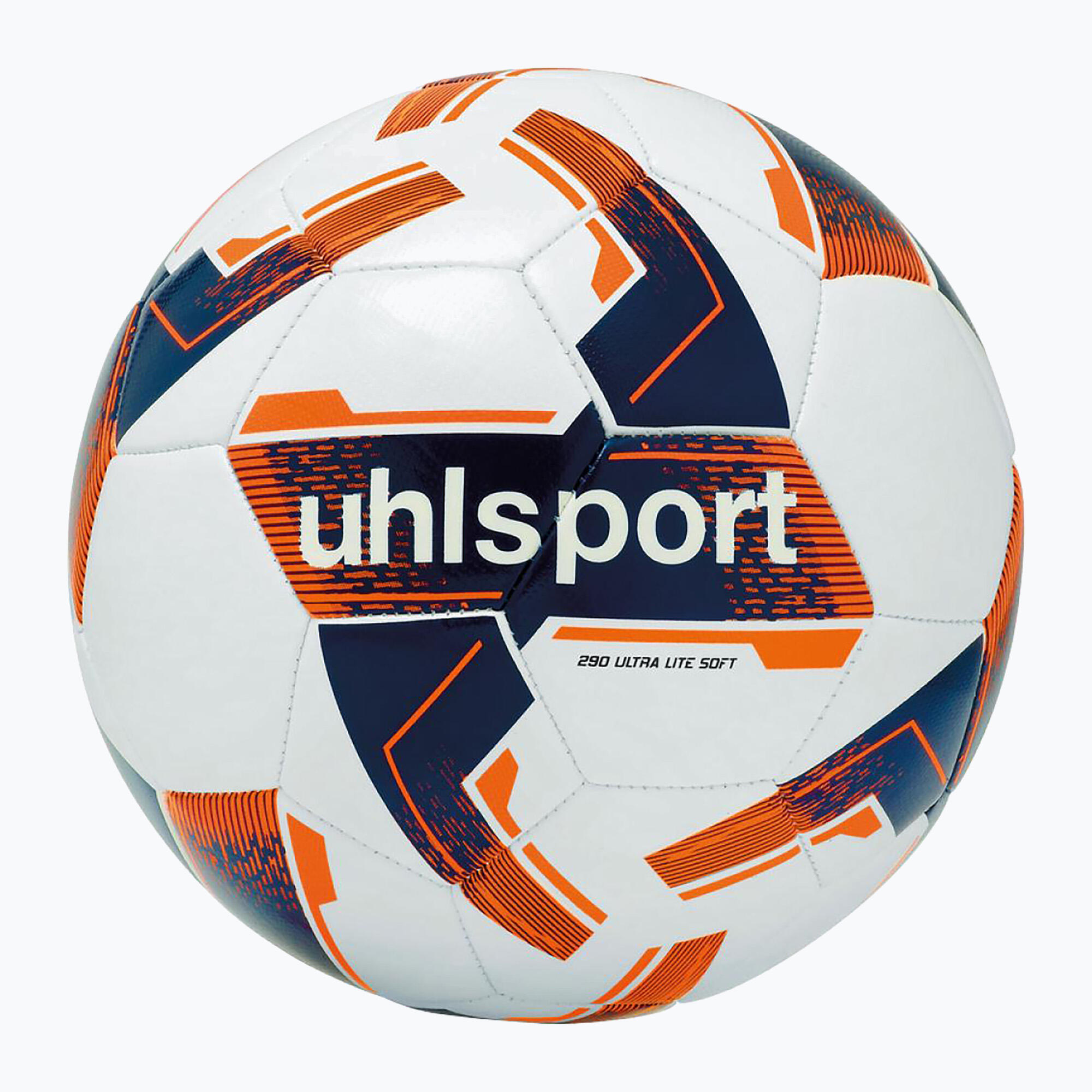 Bola de futebol uhlsport Lite Soft 290 branco/marinho/laranja fluorescente 4/5