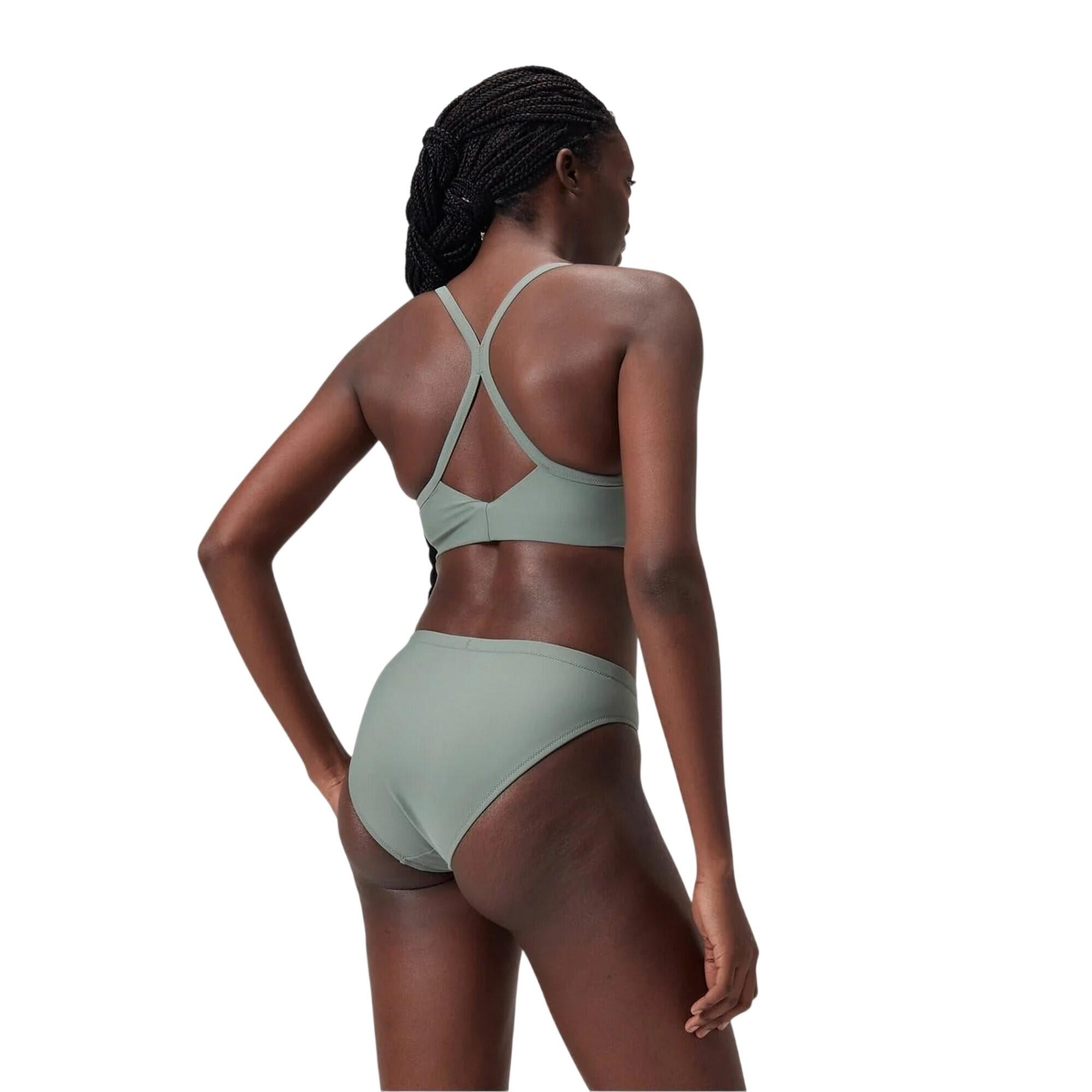 Bas De Maillot De Bain À Taille Haute Motif/style Logo Femme (Vert) 3/5