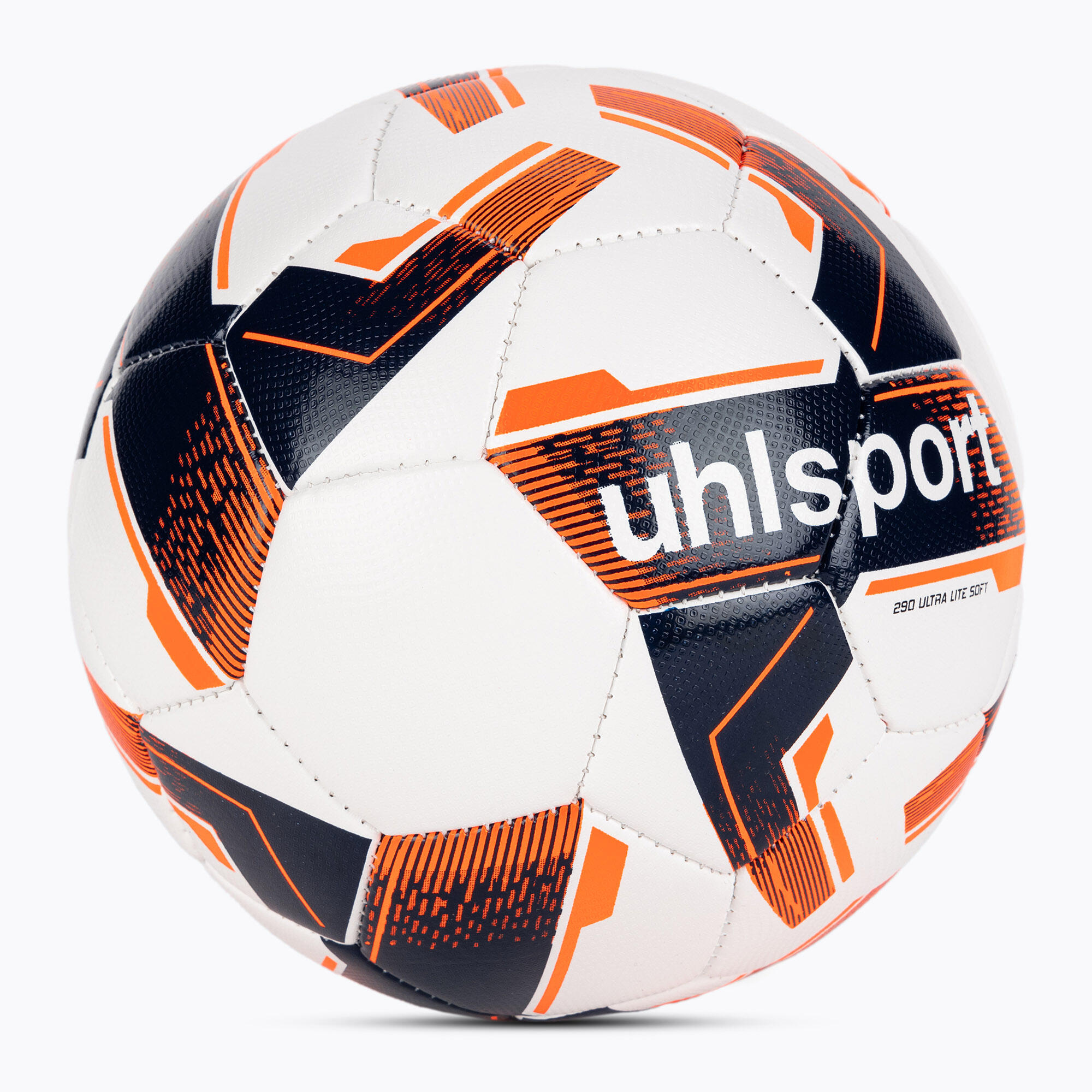 Bola de futebol uhlsport Lite Soft 290 branco/marinho/laranja fluorescente 2/5