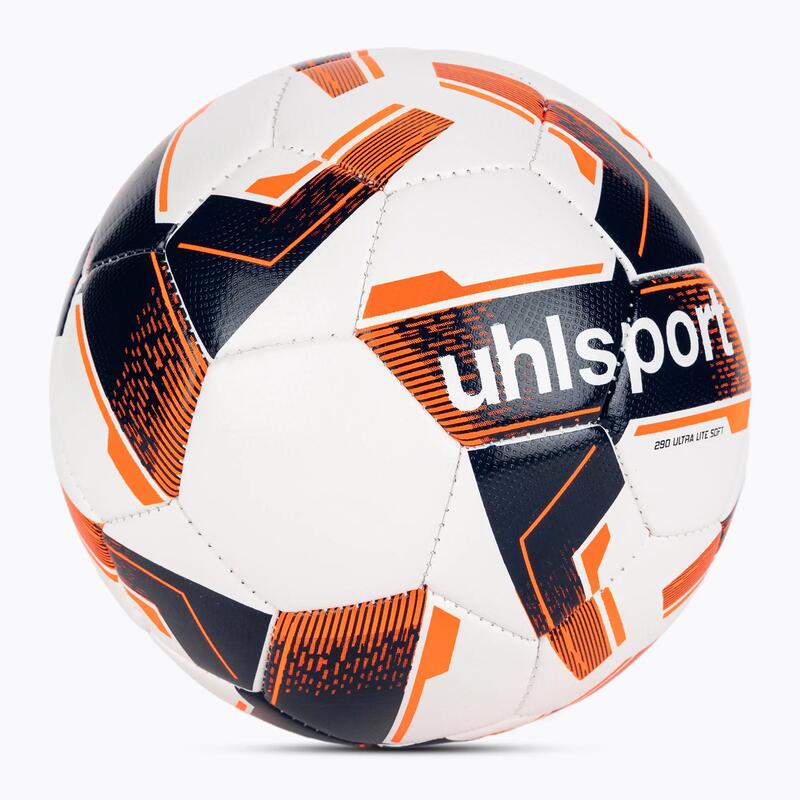 Minge de fotbal uhlsport Lite Soft 290 alb/bleumarin/orange fluo mărimea 3