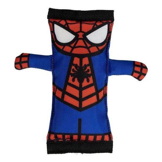Spiderman-Seilspielzeug für Hunde mit Zahnpflegeball, Rot und Blau