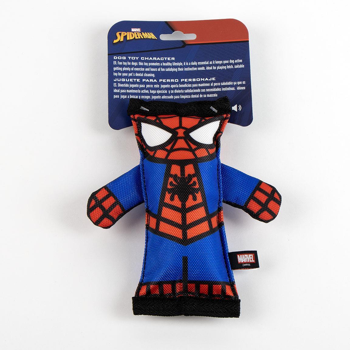 Peluche Spiderman pour chien, résistante et couineuse, bleue et rouge 6/6