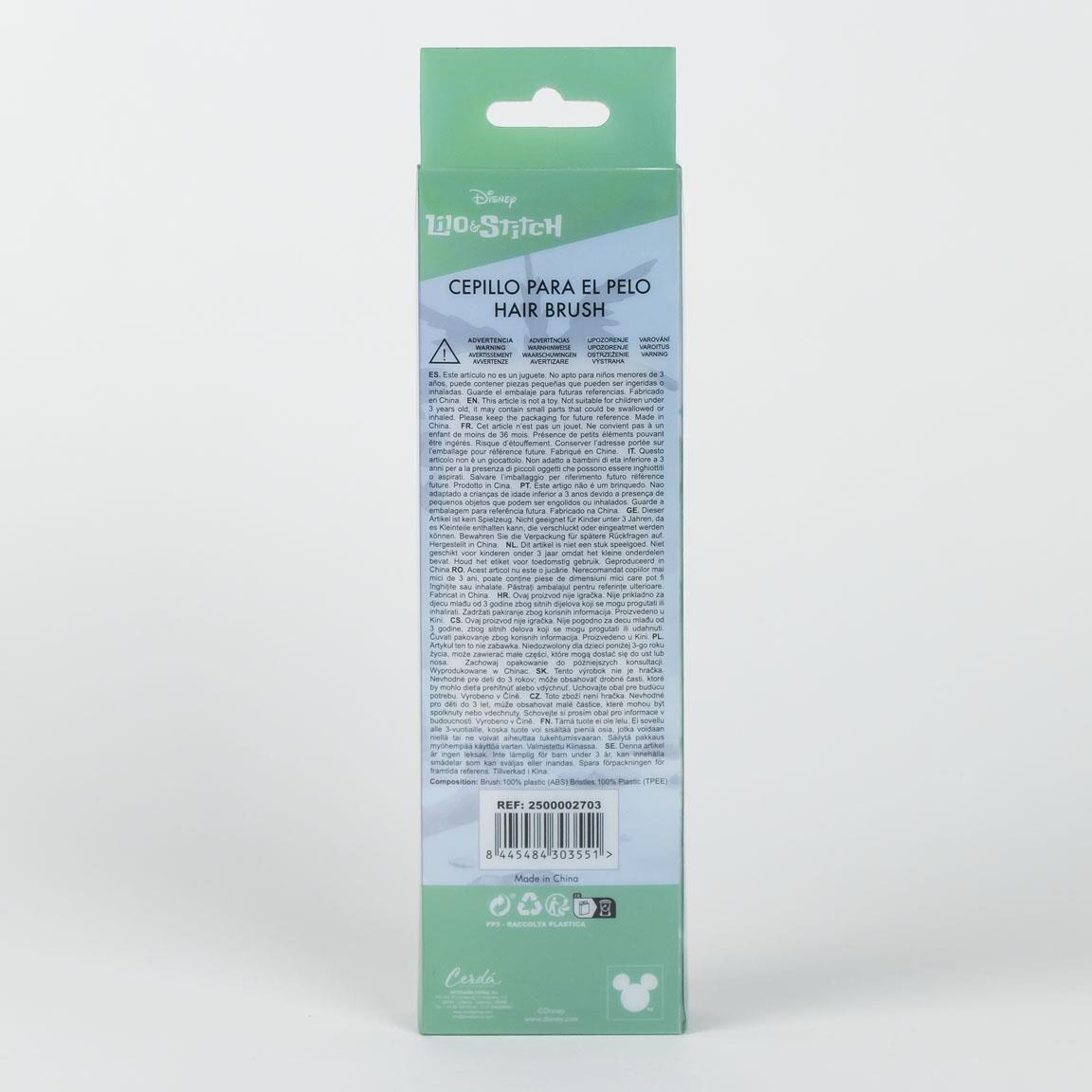 Brosse démêlante pailletée Stitch pour enfants - Bleue 4/4