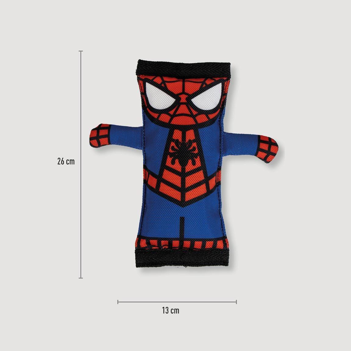 Peluche Spiderman pour chien, résistante et couineuse, bleue et rouge 5/6