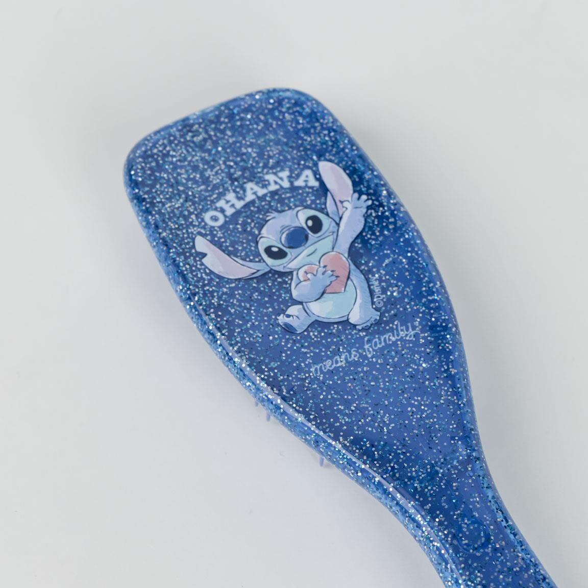 Brosse démêlante pailletée Stitch pour enfants - Bleue 3/4