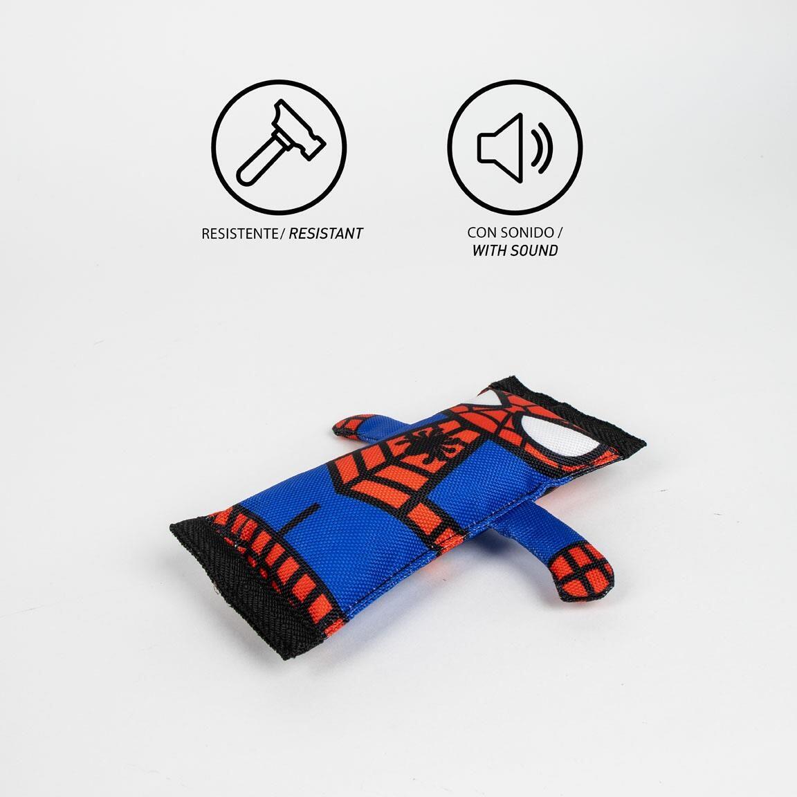 Peluche Spiderman pour chien, résistante et couineuse, bleue et rouge 4/6