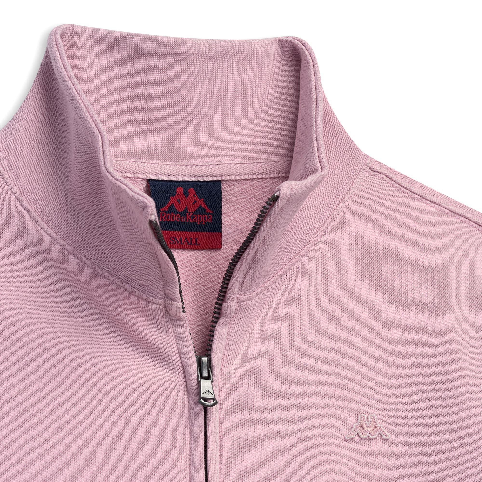 Felpa con zip da donna in cotone rosa da lifestyle 4/5
