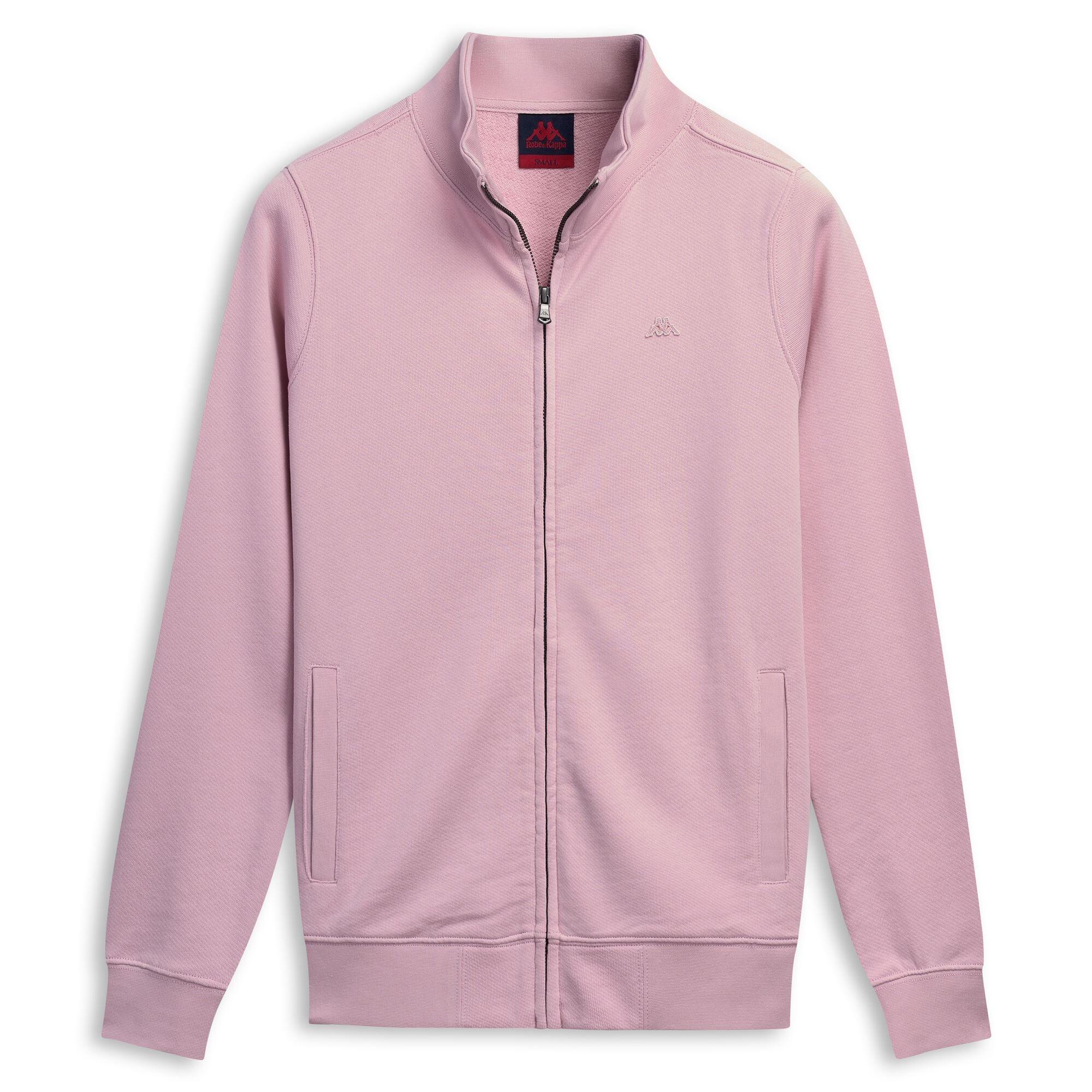 Felpa con zip da donna in cotone rosa da lifestyle 2/5