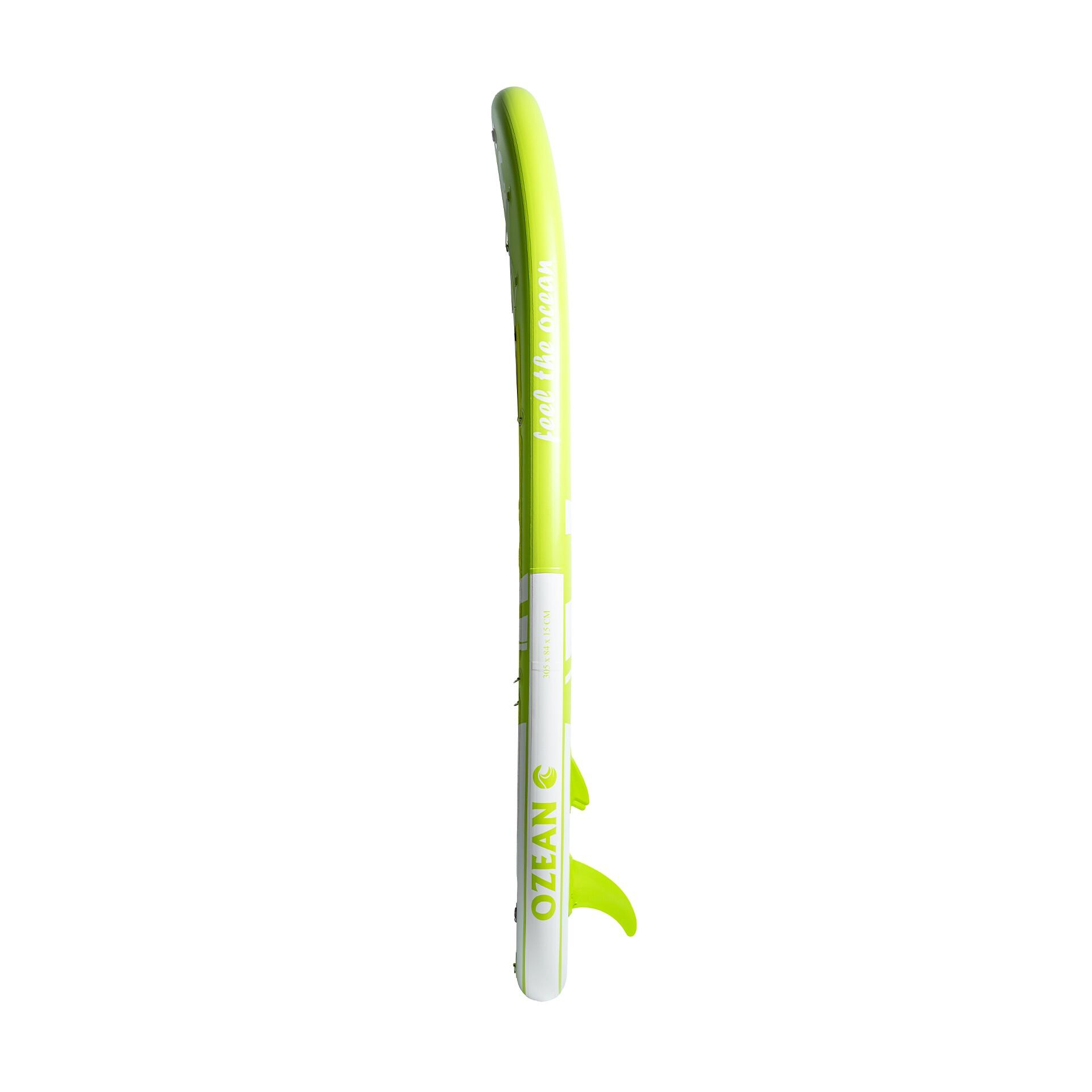 Prancha SUP OZEAN 305 cm insuflável - Paddle + 11 acessórios Verde 4/8