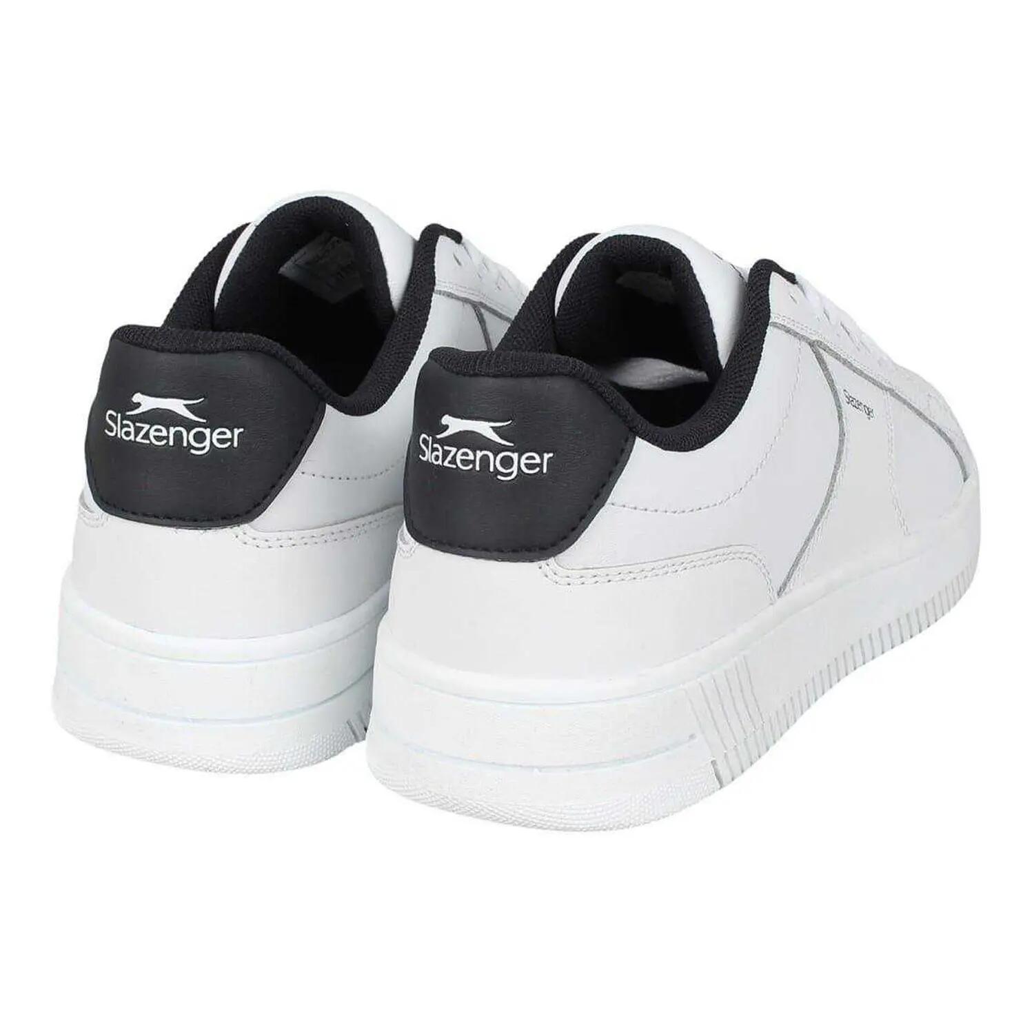 Childrens/Kids Starling Leather Trainers (White/Navy) 2/4