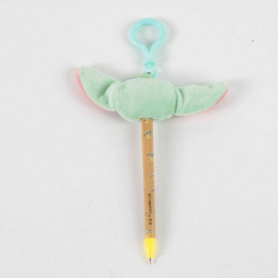 Stylo suspendu pour enfants The Mandalorian avec peluche et mousqueton vert 3/6