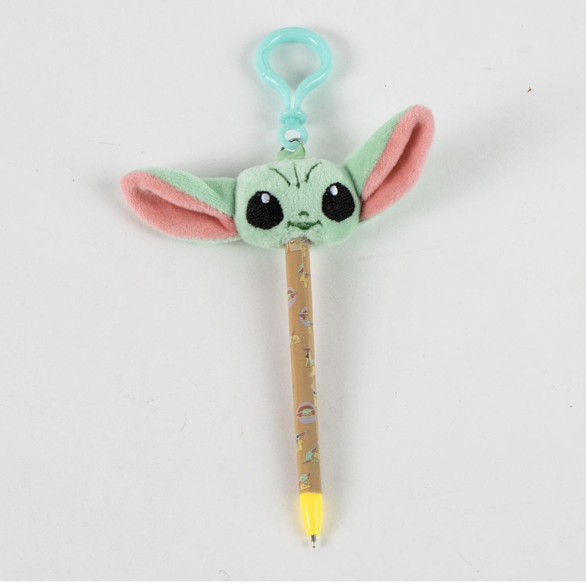 Stylo suspendu pour enfants The Mandalorian avec peluche et mousqueton vert 2/6