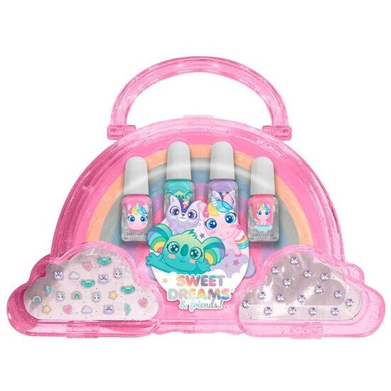 Sweet Dreams Kinder-Maniküre-Set mit Hartschalenetui und mehrfarbigem Zubehör