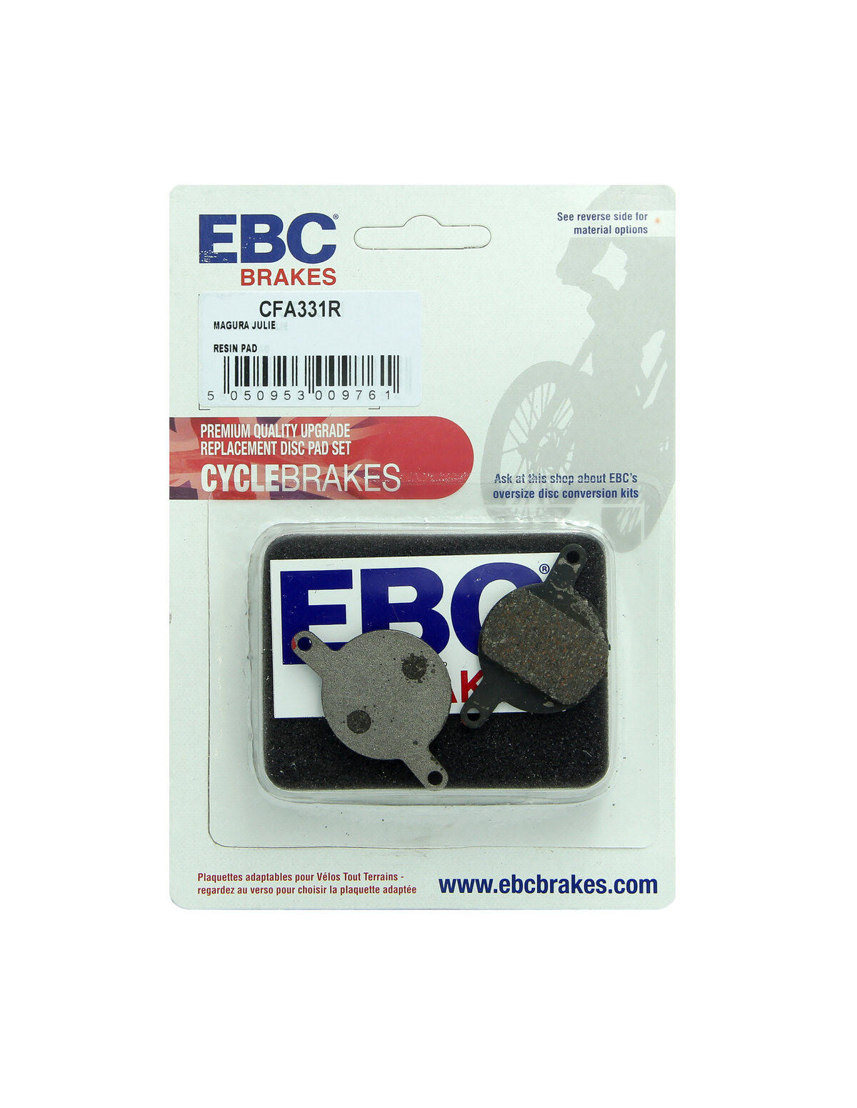 CFA331R - Klocki hamulcowe rowerowe (organiczne wyczynowe) EBC Brakes 2/2