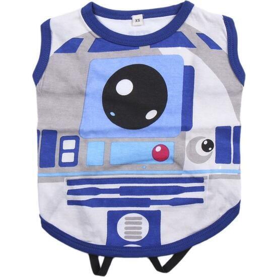 T-shirt Star Wars R2-D2 pour chien, jersey simple, bleu et blanc 2/5