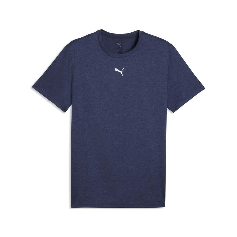 Tricou fitness bărbați drycell, logo pe piept Tad Essentials, galben deschis