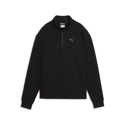 Essentials elevated standard sweatshirt met halve rits voor dames puma