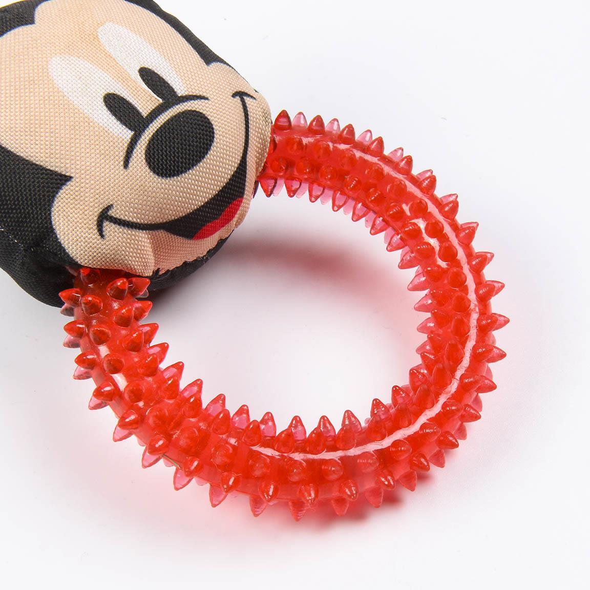 Juguete para Perro Mickey de Cuerda Trenzada, Tejido Suave Rojo y Negro 3/7