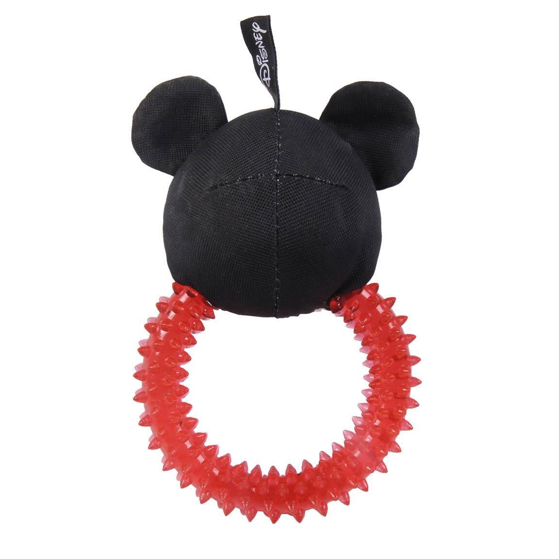 Juguete para Perro Mickey de Cuerda Trenzada, Tejido Suave Rojo y Negro 2/7