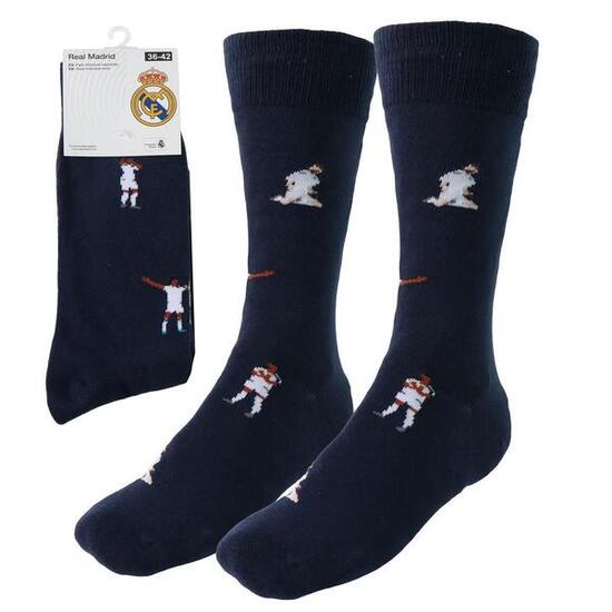 Lot de chaussettes en coton doux pour enfants Real Madrid, bleu marine