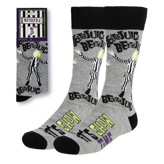 Calzini da adulto Beetlejuice in morbido cotone traspirante grigi
