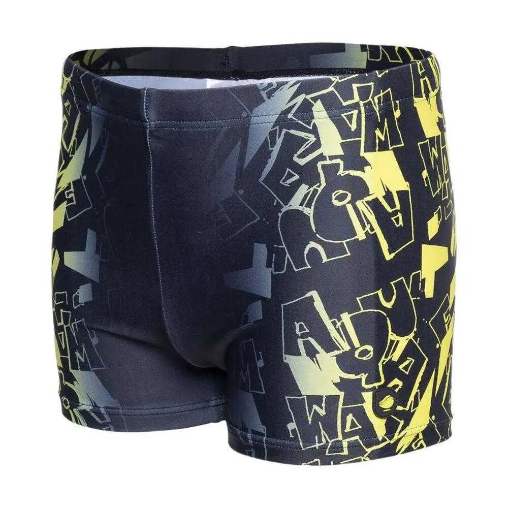 Boys Atos Swim Shorts (Navy Blue/Yellow)