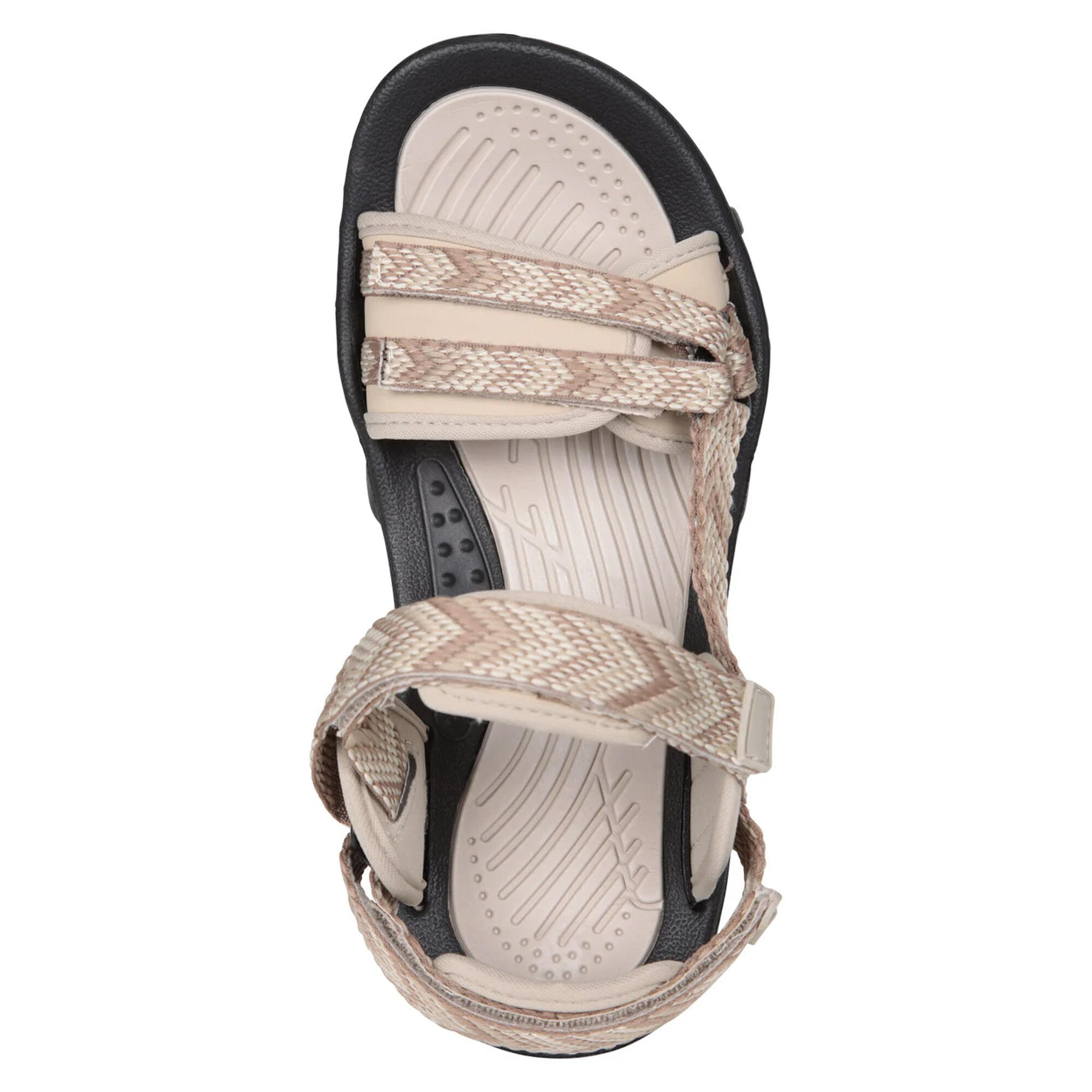Sandales À Scratch Motif/style Chevrons CYPRUS Femme (Beige À Chevrons) 4/6