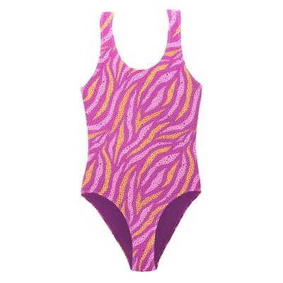 Meisjes faria ééndelig badpak (violet/geel)