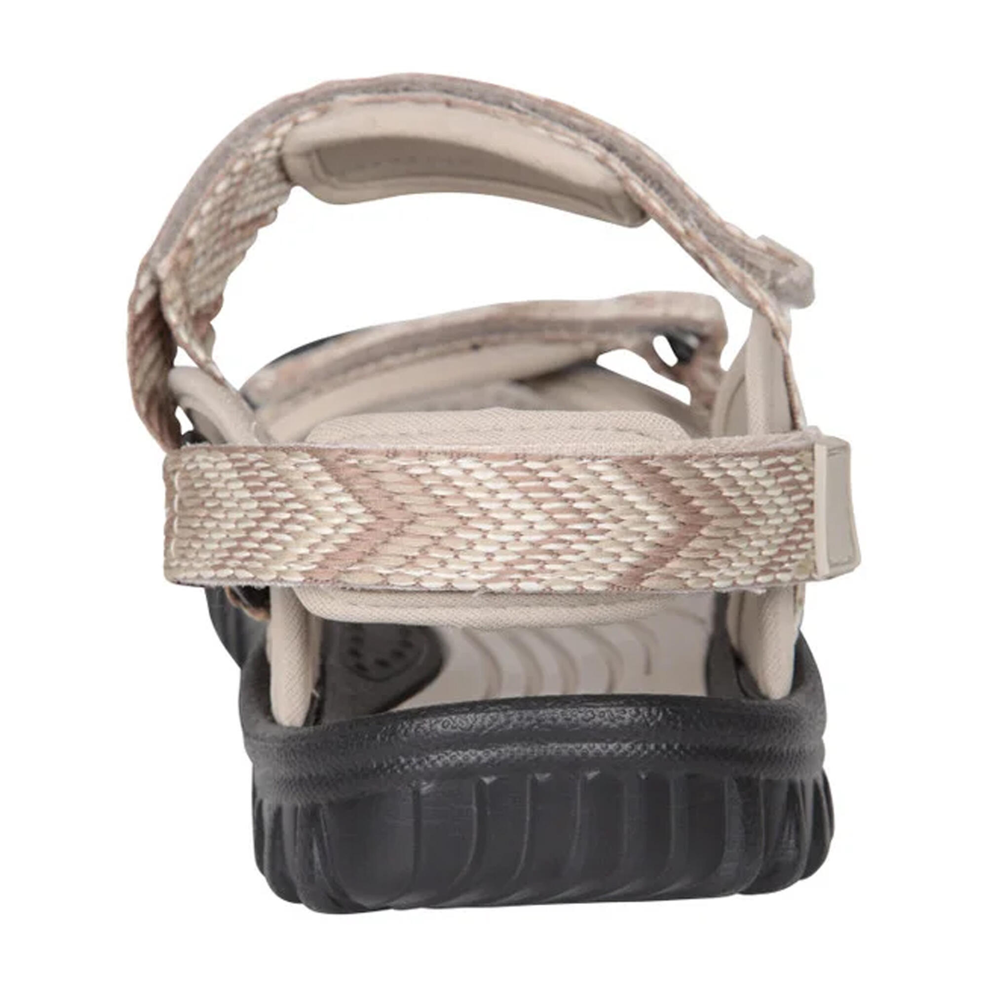 Sandales À Scratch Motif/style Chevrons CYPRUS Femme (Beige À Chevrons) 2/6