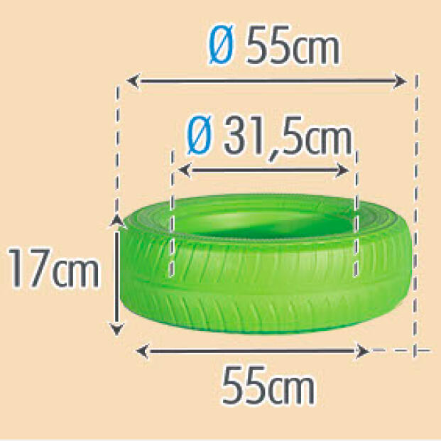 pneu en plastique - vert 6/6