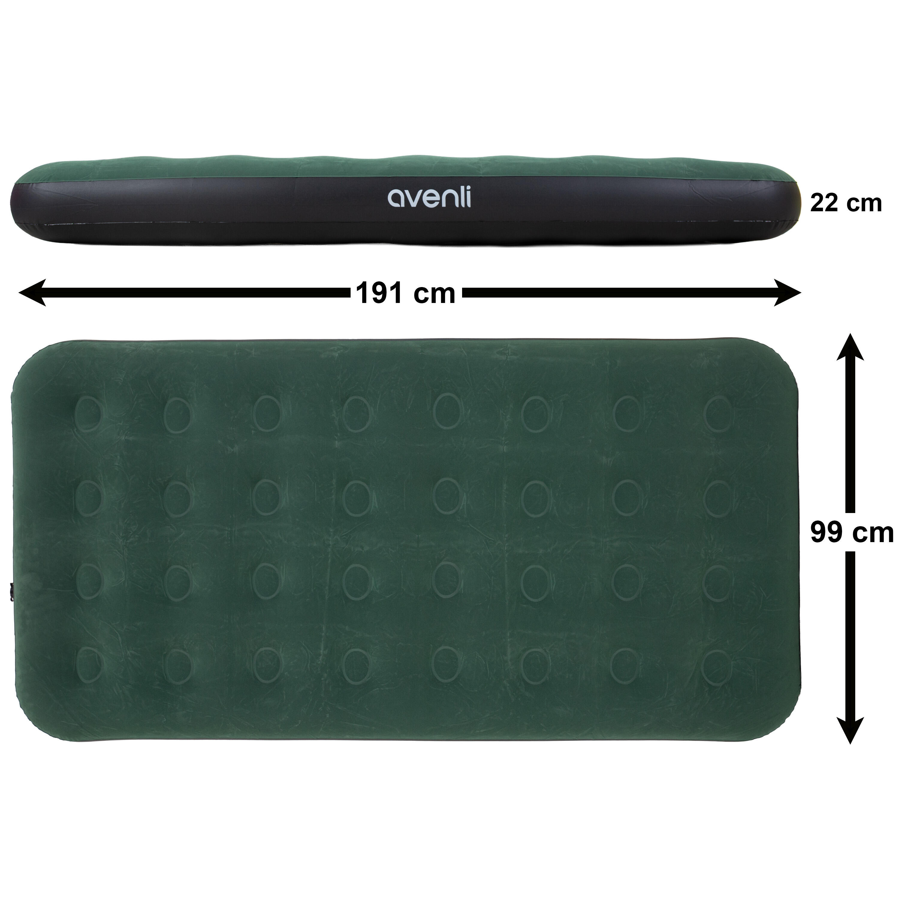 Materac flokowany 1-osobowy 191x99x22CM 5/6