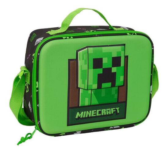 Sac isotherme Minecraft 3D pour enfants avec bandoulière et doublure thermique