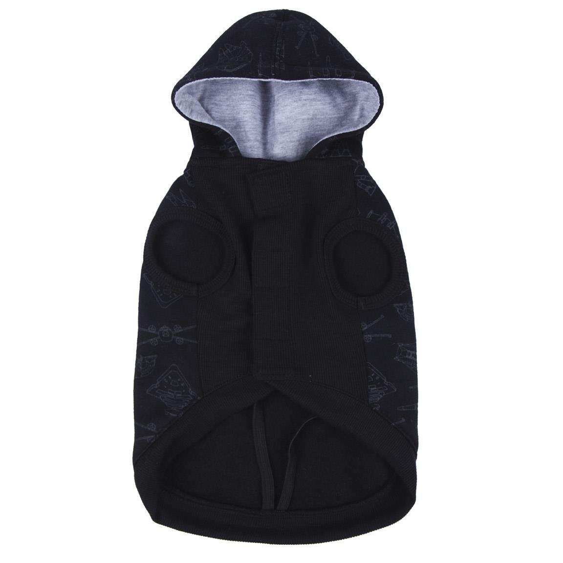 Star Wars Darth Vader Hunde-Hoodie, gebürstete Baumwolle mit schwarzer Kapuze 3/6