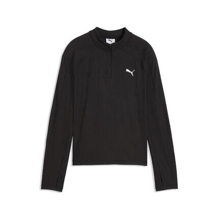 T-shirt slim à manches longues et col zippé Train All Day Essentials Enfant et