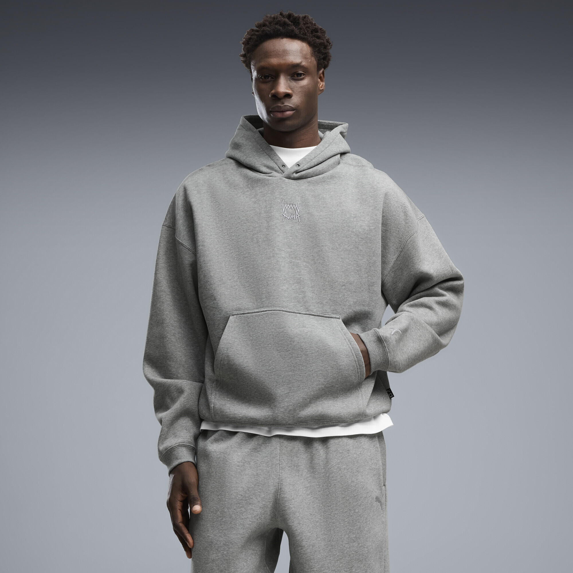 Hoodie de basketball décontracté en polaire Fundamentals Homme PUMA 2/5