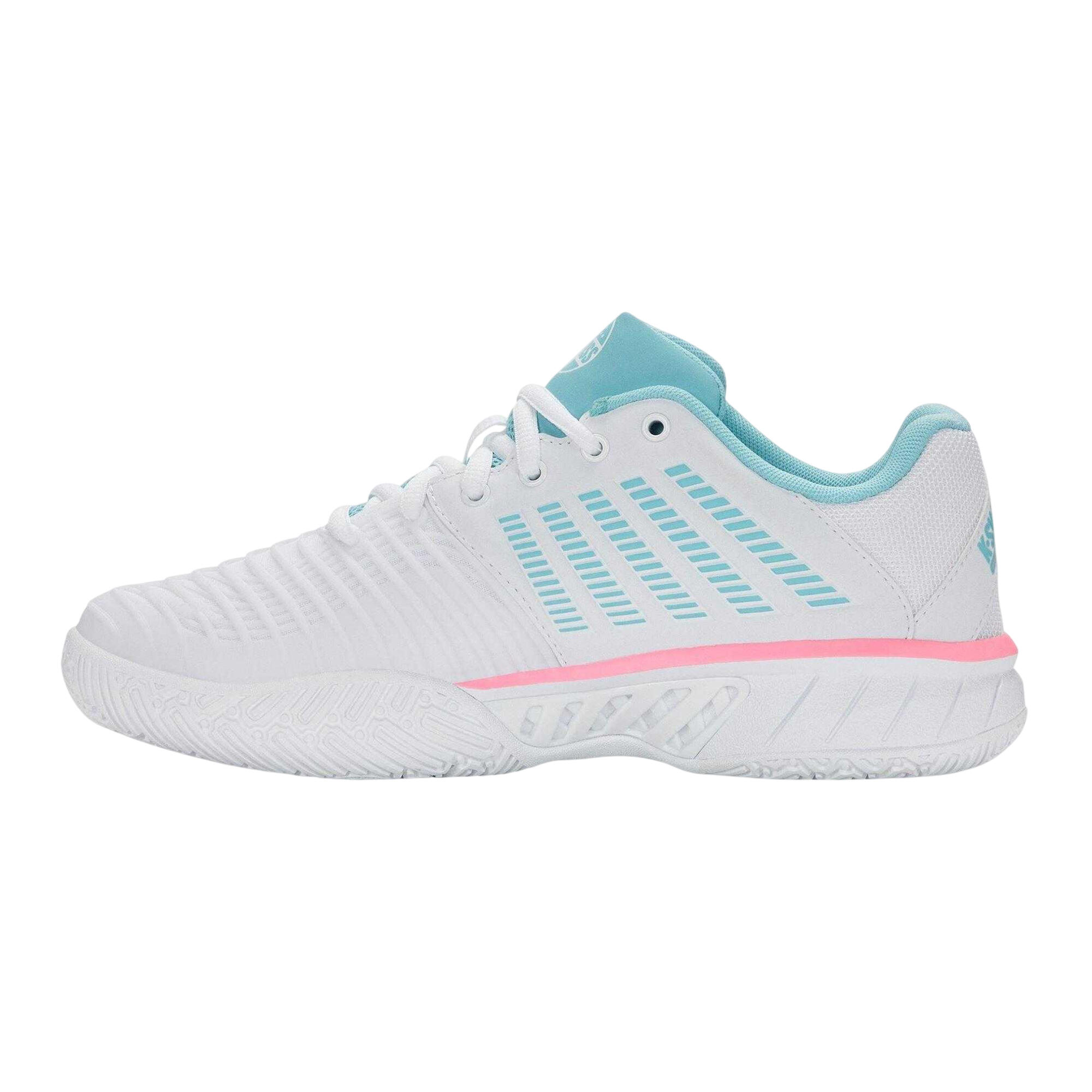 Scarpe Da PadelDonna K-Swiss Express Light 3 Bianco Rosa Fluo 3/4