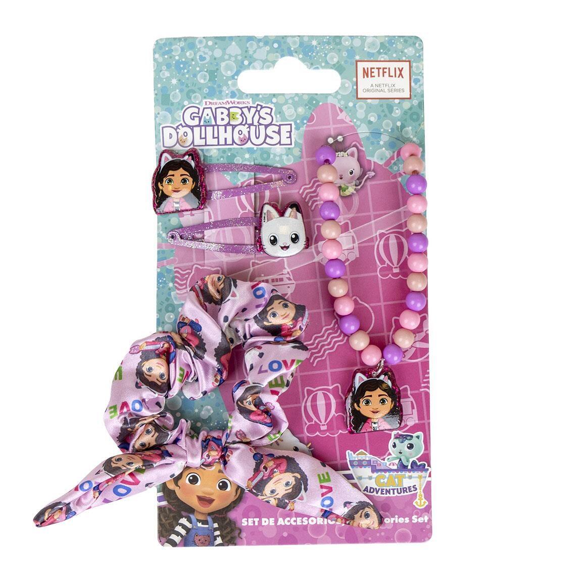 Ensemble d'accessoires pour cheveux roses et lilas pour enfants de la maison de 2/5