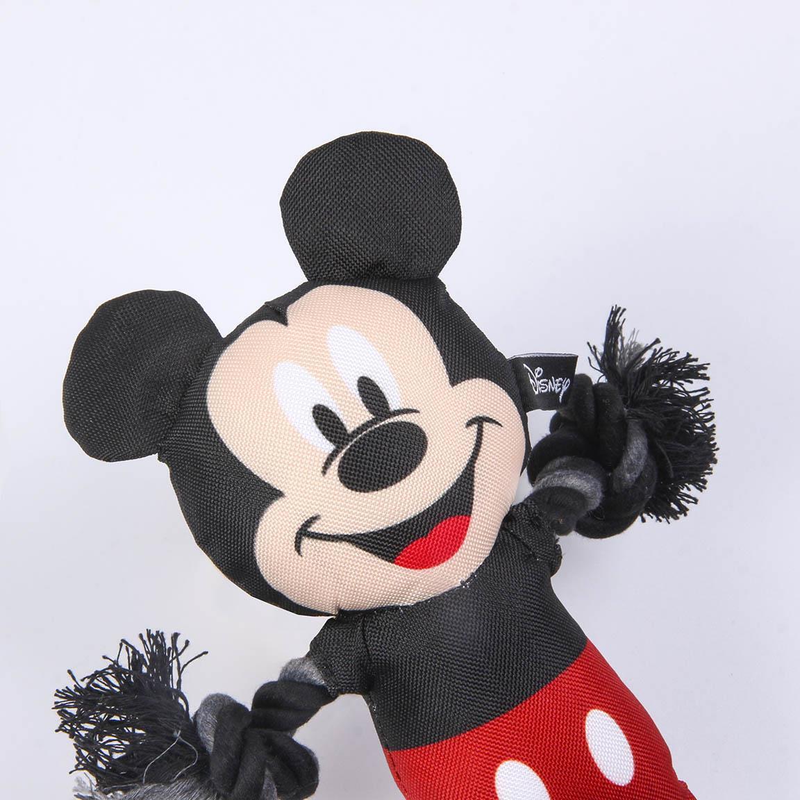 Jouet pour chien Mickey Mouse, corde dentaire avec nœuds, noir et rouge 3/7